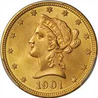 1901 Liberty Head Eagle. MS-65 (PCGS).