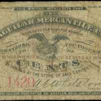 Aguilar, Colorado. Aguilar Mercantile Co. January. 1, 1896. 10 Cents. Very Good.