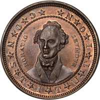 1868 Horatio Seymour. DeWitt-HS 1868-4. Copper. 31 mm. MS-66 BN (NGC).