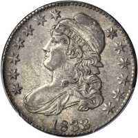 1833 Capped Bust Half Dollar. O-110. Rarity-1. AU-53 (PCGS).