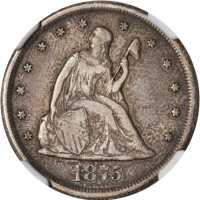 1875-CC Twenty-Cent Piece. BF-2. Rarity-1. VF-25 (NGC).