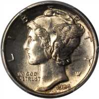 1924-S Mercury Dime. MS-63 FB (PCGS).