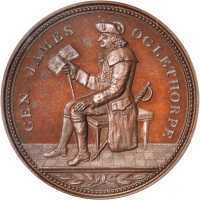 1883 Georgia, Sesquicentennial of Settlement. Bronze. 35 mm. HK-595a. Rarity-6. MS-63 BN (ANACS). OH