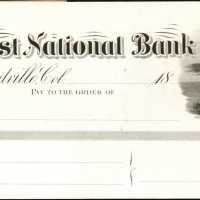 Leadville, Colorado. ND (18xx). First National Bank, Check Proof Uncirculated.