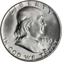 1955 Franklin Half Dollar. MS-65 FBL (PCGS).
