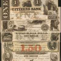Lot of (5) Obsolete Notes from the District of Columbia. Choice Very Fine to About Uncirculated.