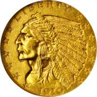1910 Indian Quarter Eagle. Proof-65 (NGC).