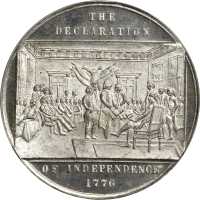 1876 H.G. Sampson Store Card. White Metal. 42 mm. By George Hampden Lovett. Musante GW-828, Rulau NY