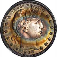 1908-D Barber Quarter. MS-65 * (NGC).