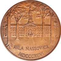 1896 Princeton University Sesquicentennial Medal. Bronze. 76 mm. By Thomas Shields Clarke. Mint Stat