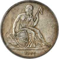 1836 Gobrecht Silver Dollar. Name on Base. Judd-60 Original, Pollock-65. Rarity-1. Dannreuther Rever