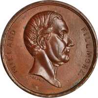 1856 Millard Fillmore. DeWitt-MF 1856-1. Bronzed copper. 38.0 mm. Mint State.