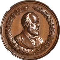 1880 James A. Garfield. DeWitt-JG 1880-2. Copper. 33 mm. MS-65 BN (NGC).