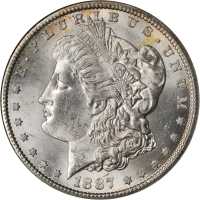 1887-S Morgan Silver Dollar. MS-63 (ANACS). OH.