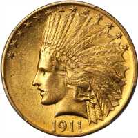 1911 Indian Eagle. AU-58 (PCGS).