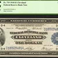 Lot of (2) Fr. 719 & 727. 1918 $1 Federal Reserve Bank Notes. PCGS Extremely Fine 40 & 45.