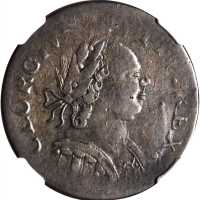 1787 Machins Mills Halfpenny. Vlack 21-87D, W-7970. Rarity-4. GEORGIVS III, Group. EF-40 BN (NGC).