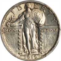 1919-D Standing Liberty Quarter. AU Details--Cleaned (PCGS).