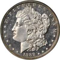 1888 Morgan Silver Dollar. Proof-63 (PCGS). OGH.
