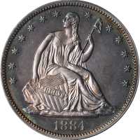 1884 Liberty Seated Half Dollar. Proof-64 (PCGS).
