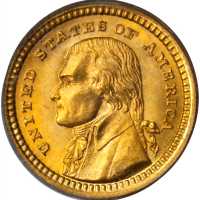 1903 Louisiana Purchase Exposition Gold Dollar. Jefferson Portrait. MS-66 (PCGS).