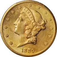 1889-S Liberty Head Double Eagle. Unc Details--Filed Rims (PCGS).
