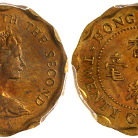 1978年香港2毫，局部错边，PCGS MS62