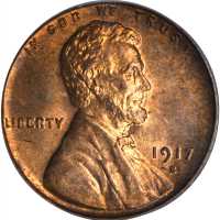 1917-S Lincoln Cent. MS-65 RB (PCGS). CAC.