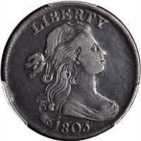 1803 Draped Bust Cent. S-258. Rarity-1. Small Date, Large Fraction. VF Details--Cleaned (PCGS).