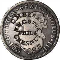 Pennsylvania--Philadelphia. C.M. BERRY / N.W.C. 5TH & / PHILA. / CHESNUT / SALOON on a 1788 Mexico C