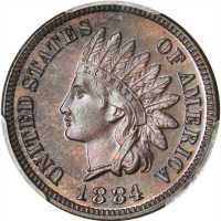 1884 Indian Cent. Proof-66 BN (PCGS).