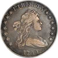 1799 Draped Bust Silver Dollar. BB-165, B-8a. Rarity-3. VF-30 (PCGS).
