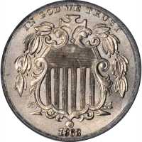 1868 Shield Nickel. MS-64 (PCGS). CAC.