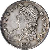 1831 Capped Bust Half Dollar. O-107. Rarity-3. AU-50 (PCGS).