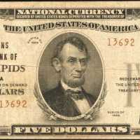 Park Rapids, Minnesota. $5 1929 Ty. 2. Fr. 1800-2. The Citizens NB. Charter #13692. Very Fine.