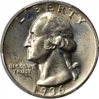 1936 Washington Quarter. Proof-66+ (PCGS). CAC.
