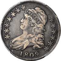 1809 Capped Bust Half Dollar. O-102a. Rarity-1. VF-30 (PCGS).