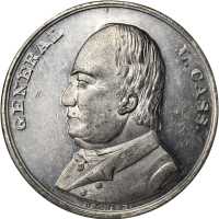 1848 Lewis Cass. DeWitt-LC 1848-1. White metal. 41 mm. MS-61 PL (NGC).