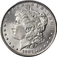 1881-CC Morgan Silver Dollar. MS-64 (PCGS).
