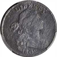 1802 Draped Bust Cent. S-234. Rarity-3. VF Details--Environmental Damage (PCGS).