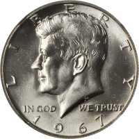 1967 Kennedy Half Dollar. MS-66 (NGC).