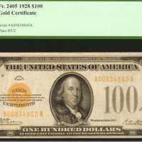 Fr. 2405. 1928 $100 Gold Certificate. PCGS Very Fine 30.