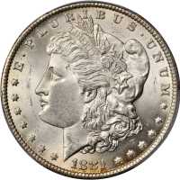 1881-CC Morgan Silver Dollar. MS-63 (PCGS).