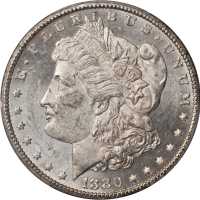 1880-CC Morgan Silver Dollar. VAM-6. Top 100 Variety. 8/Low 7. MS-62 (PCGS).