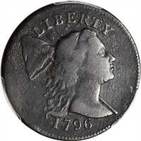 1796 Liberty Cap Cent. S-81. Rarity-3-. Fine Details--Environmental Damage (PCGS).
