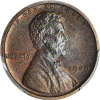 1909 Lincoln Cent. Proof-64 BN (PCGS).
