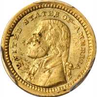 1903 Louisiana Purchase Exposition Gold Dollar. Jefferson Portrait. AU Details--Tooled (PCGS).