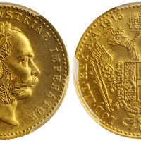 1915年澳洲金币，PCGS MS65,后铸