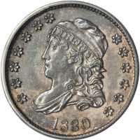 1830 Capped Bust Half Dime. LM-8. Rarity-1. AU-55 (ANACS).