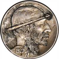 1920-S Man with Beard and Hat. Host coin Extremely Fine.